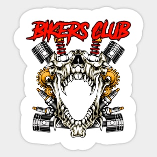 Skull bikers club Sticker